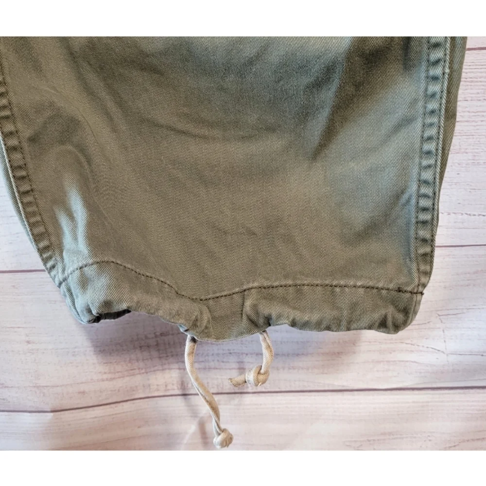 Vintage 90s Structure Men Zip Cargo Pants Utility Size M Army Green X-Marlin